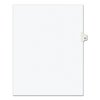 Avery Dennison Numerical Index Tab-59, 8-1/2 x 11", White, PK25 01059